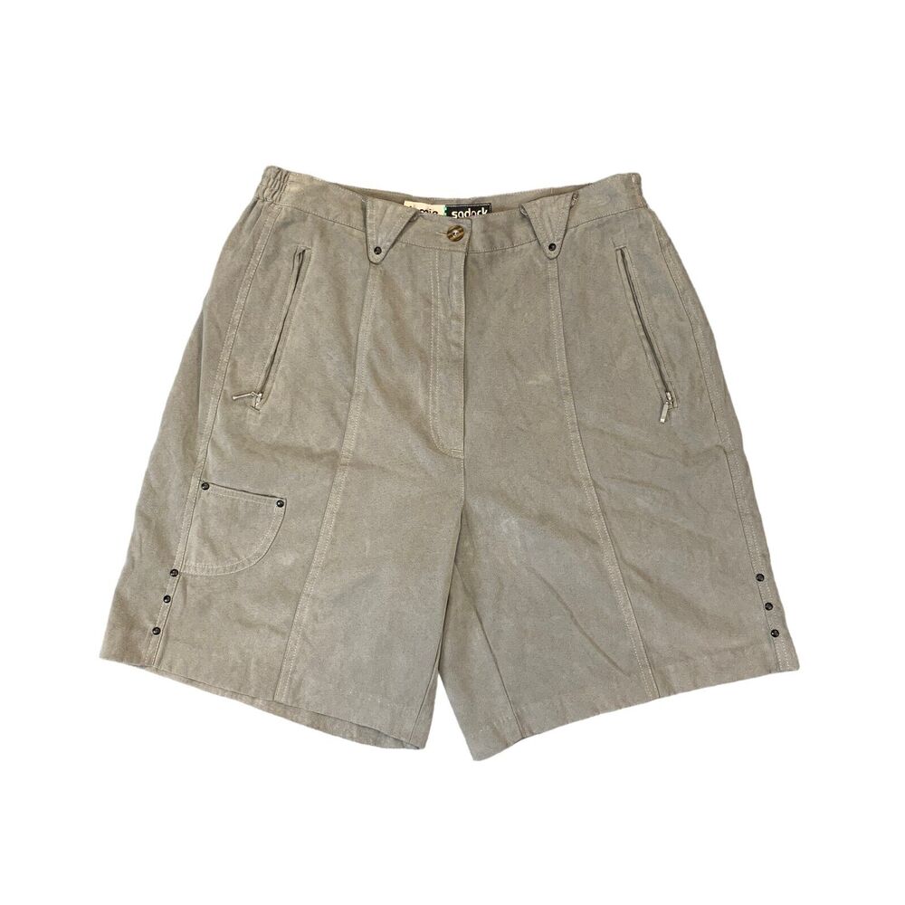 Vintage Jamie Sadock Golf Short Womens 8 Retro Faux Suede High Waisted Studded